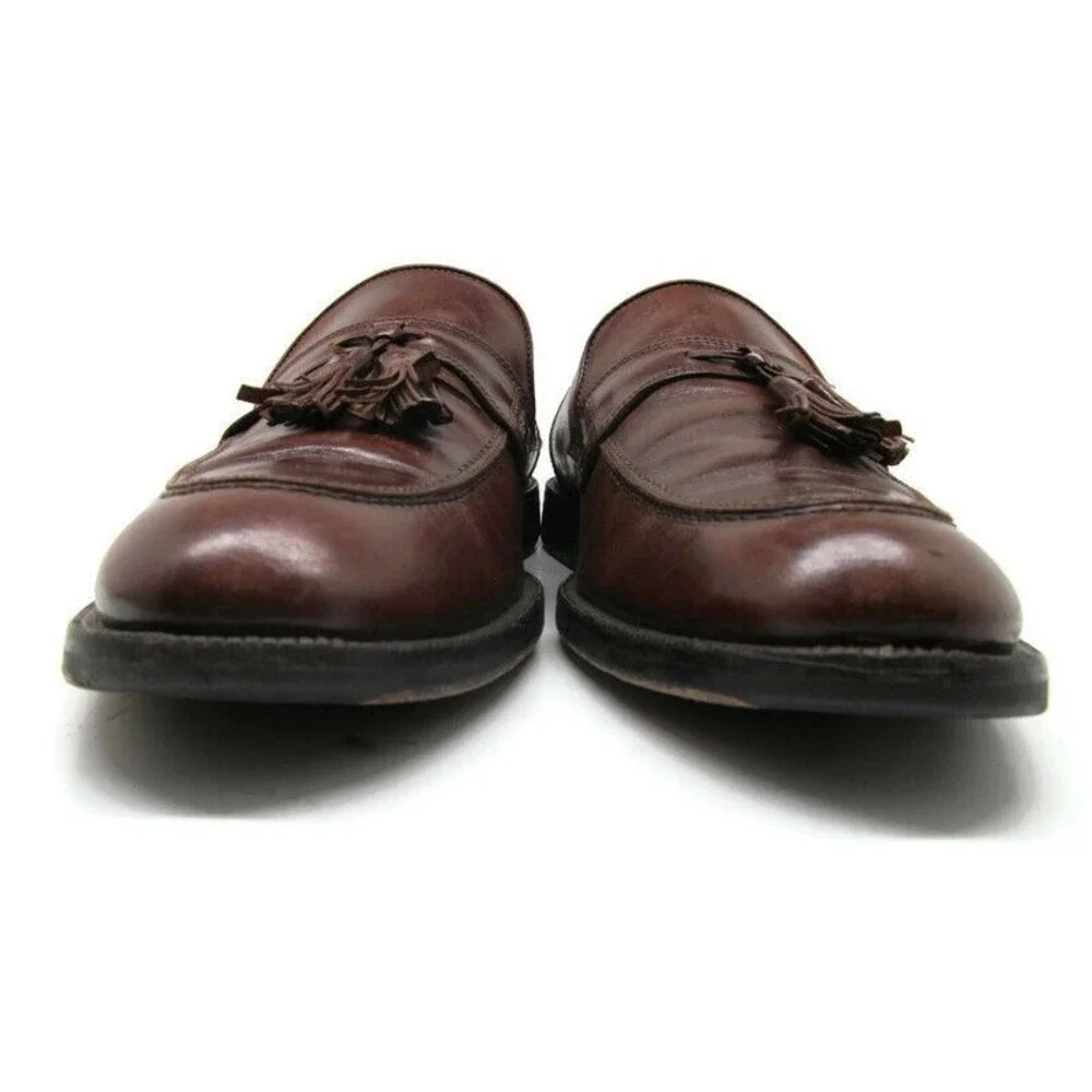 Johnston & Murphy Signature Series Brown Leather Tassel Dress Loafers US 10 M